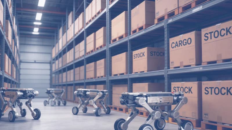 Više robota D1 Max u skladištu (logistika)