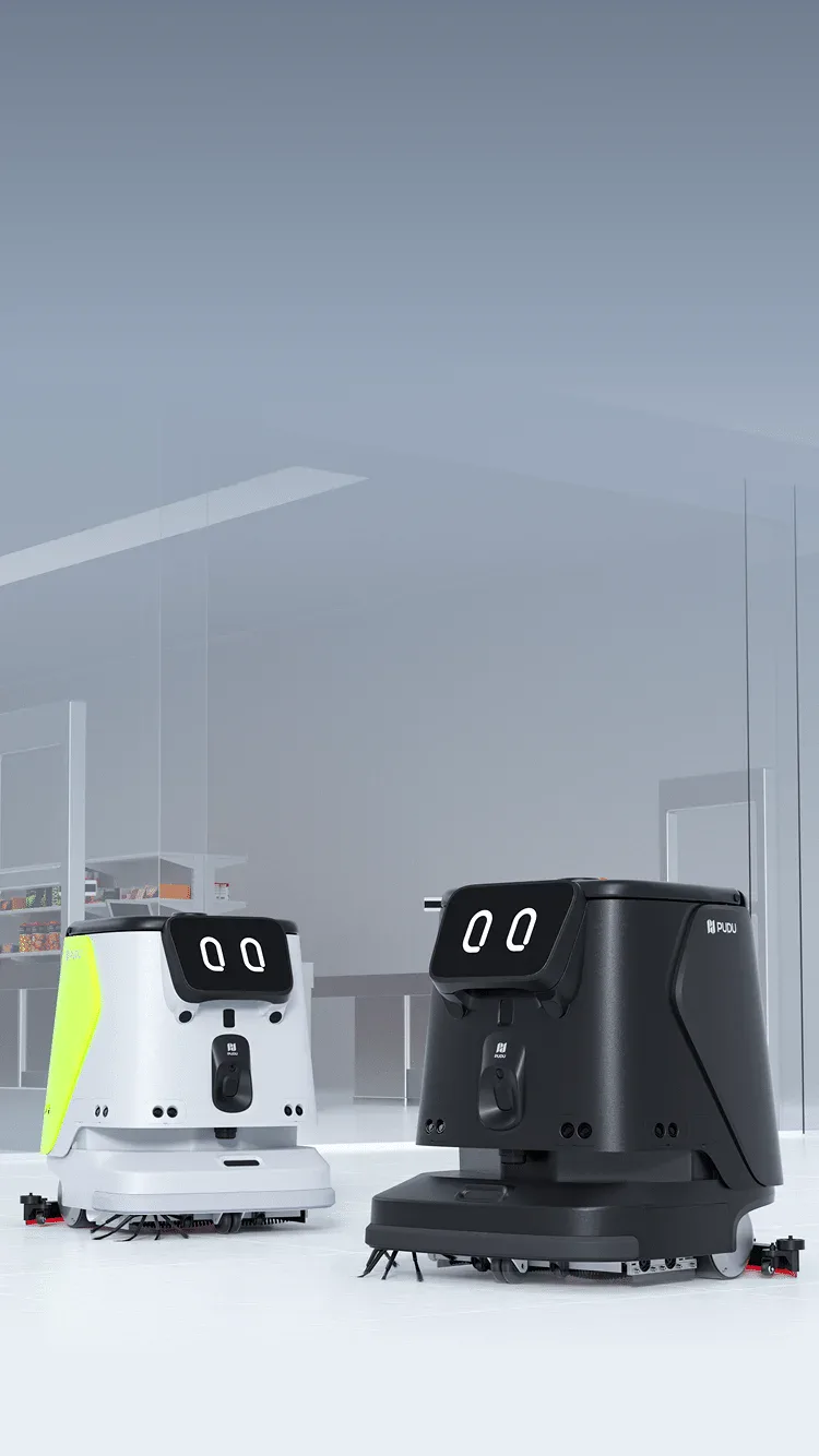 Dva CC1 Pro robota u poslovnom prostoru